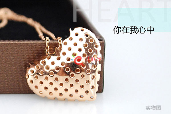 e鍵打印3D打印K金心型吊墜飾品