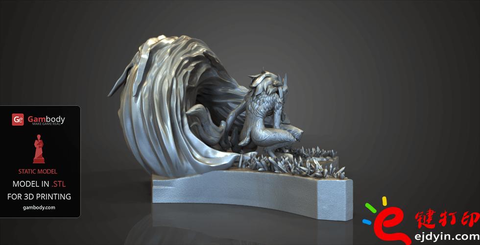 [超精致多圖]3D打印精致游戲動漫人物模型手板作品欣賞(帶下載地址)